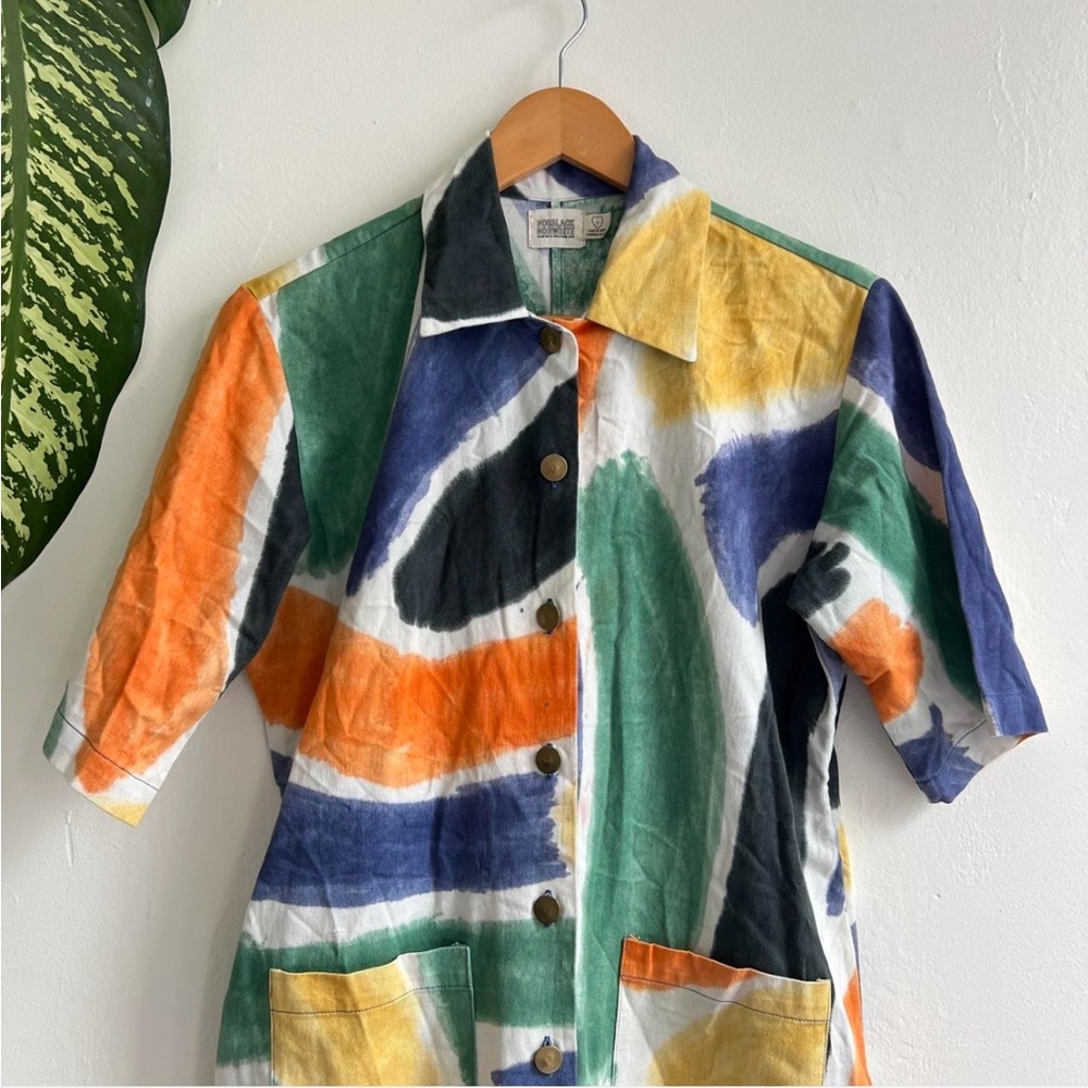 Black Multicolor Abstract Jumpsuit
